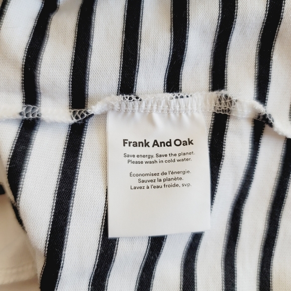 NWOT Frank And Oak Pocketd T-Shirt Dress XL  Indigo & White Stripes - Picture 5 of 10